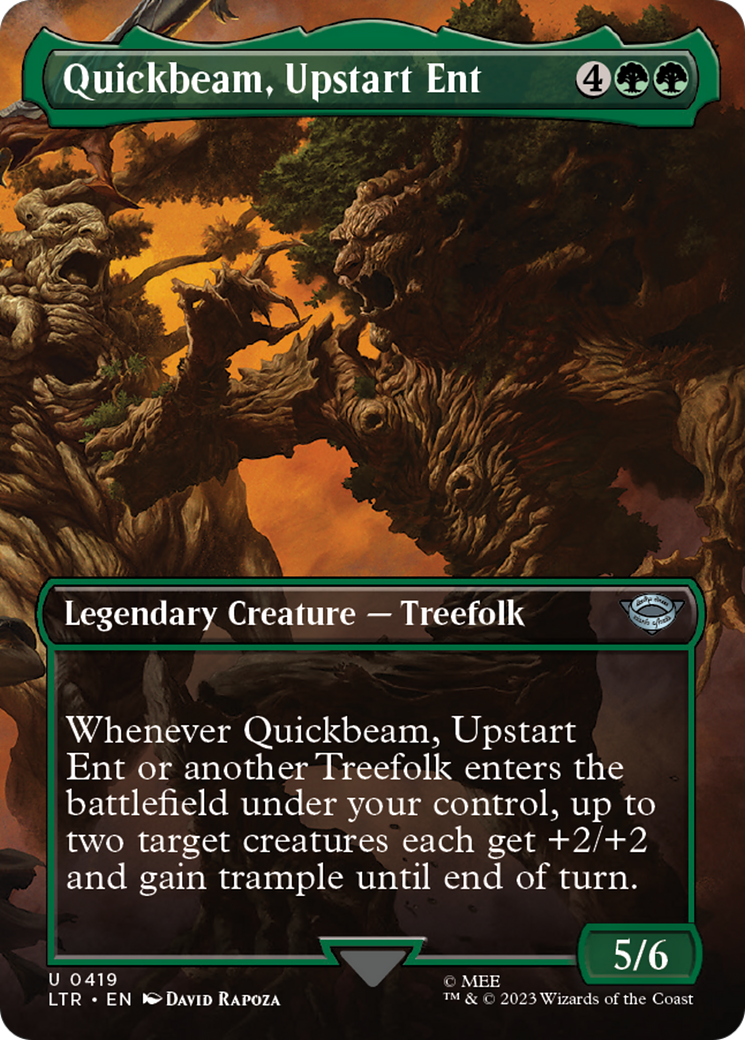 Quickbeam, Upstart Ent (Borderless Alternate Art) [The Lord of the Rings: Tales of Middle-Earth] | Gamer Loot