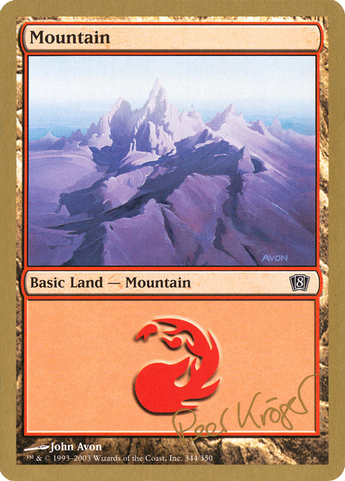 Mountain (344) (Peer Kroger) [World Championship Decks 2003] | Gamer Loot