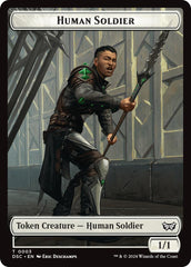 Human Soldier // Scarecrow Double-Sided Token [Duskmourn: House of Horror Commander Tokens] | Gamer Loot