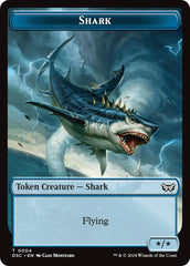 Shark // Copy Double-Sided Token [Duskmourn: House of Horror Commander Tokens] | Gamer Loot