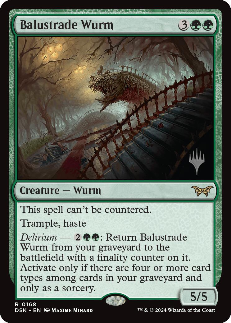 Balustrade Wurm [Duskmourn: House of Horror Promos] | Gamer Loot