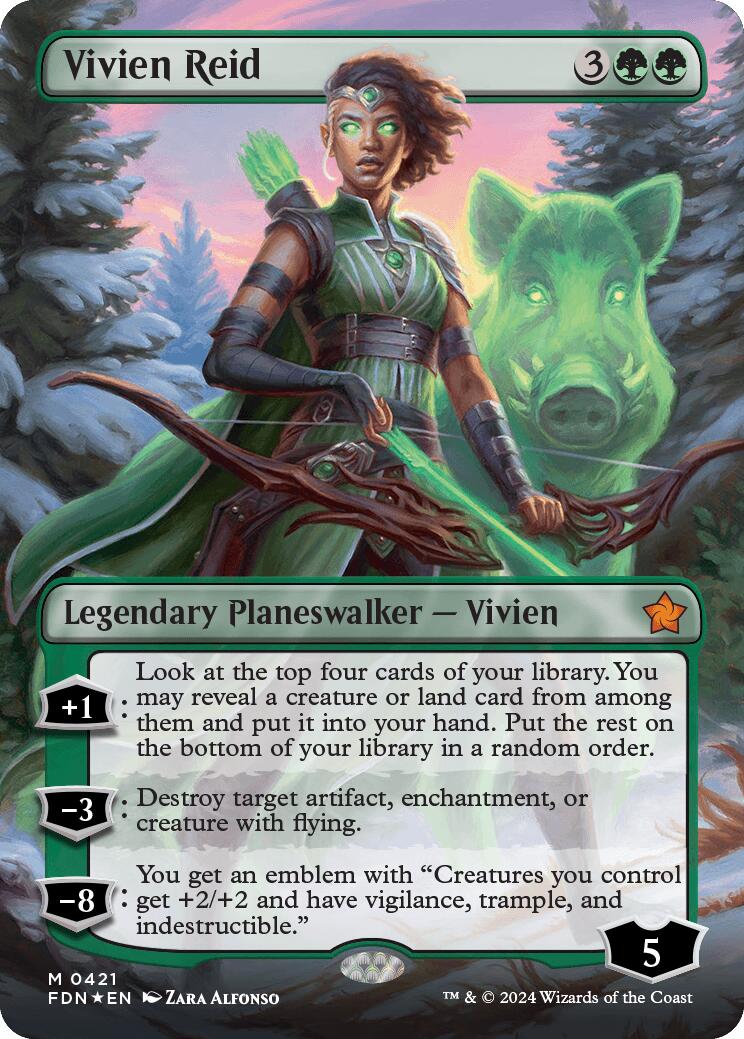 Vivien Reid (Borderless) (Mana Foil) [Foundations] | Gamer Loot