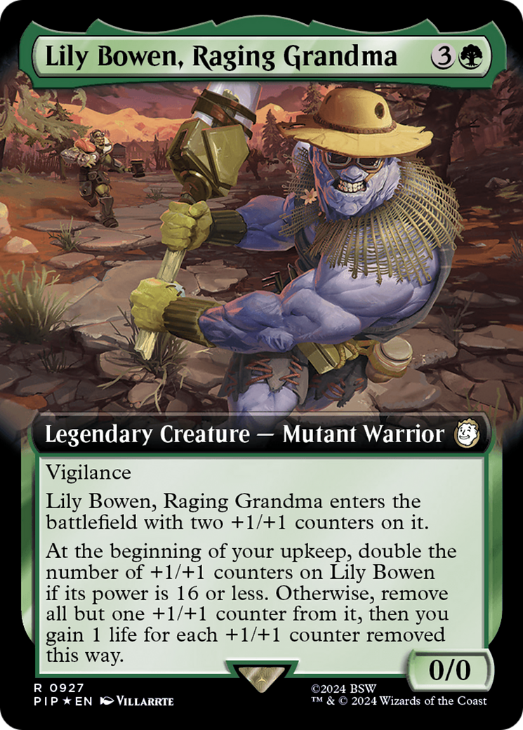 Lily Bowen, Raging Grandma (Extended Art) (Surge Foil) [Fallout] | Gamer Loot