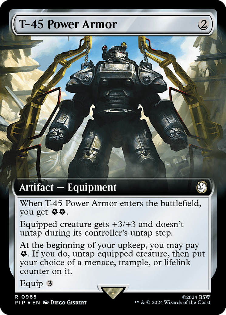 T-45 Power Armor (Extended Art) (Surge Foil) [Fallout] | Gamer Loot