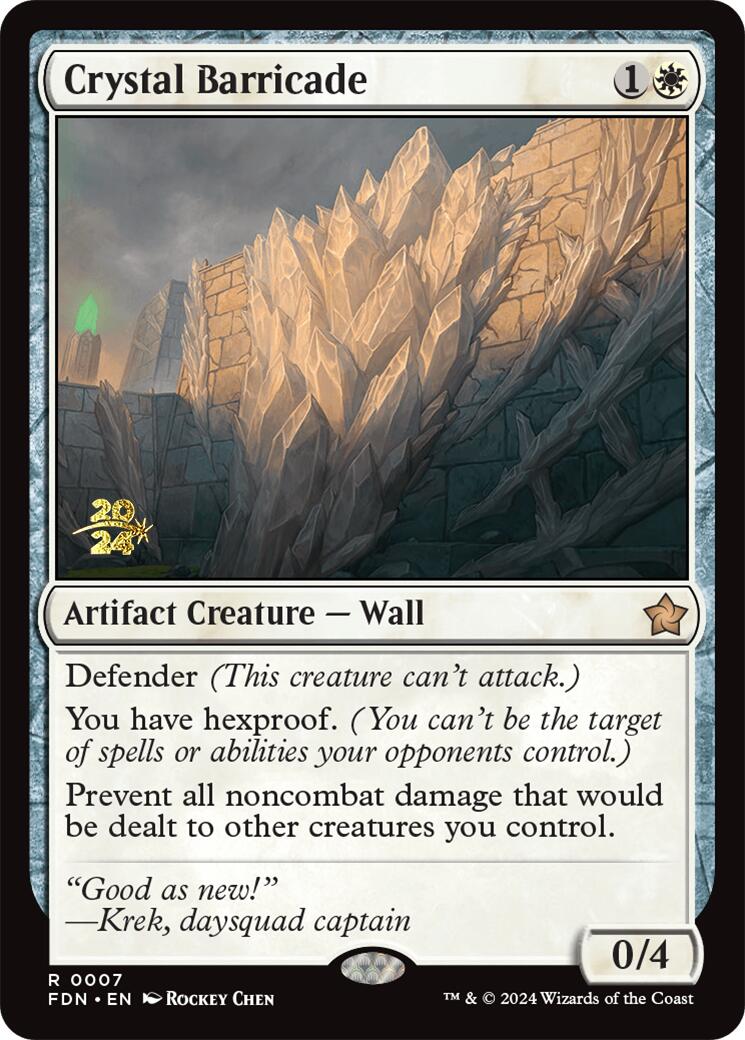 Crystal Barricade [Foundations Prerelease Promos] | Gamer Loot