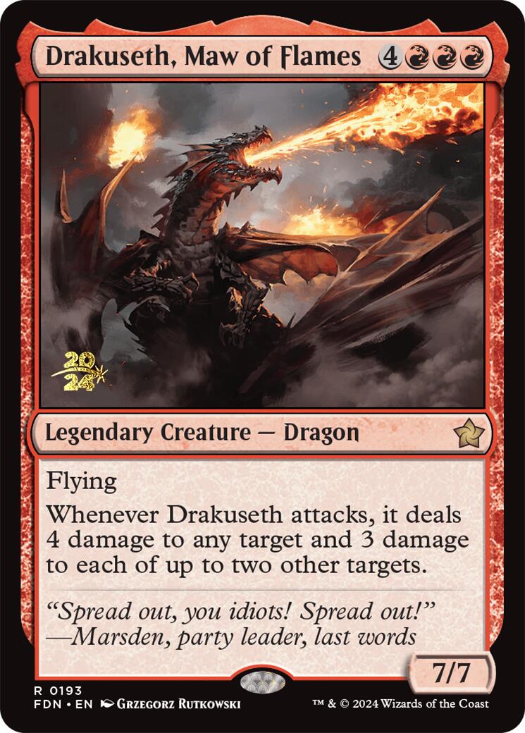 Drakuseth, Maw of Flames [Foundations Prerelease Promos] | Gamer Loot