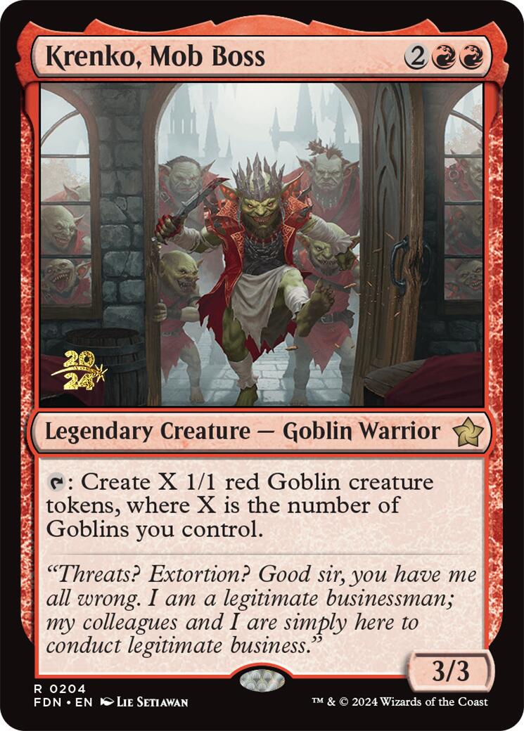 Krenko, Mob Boss [Foundations Prerelease Promos] | Gamer Loot