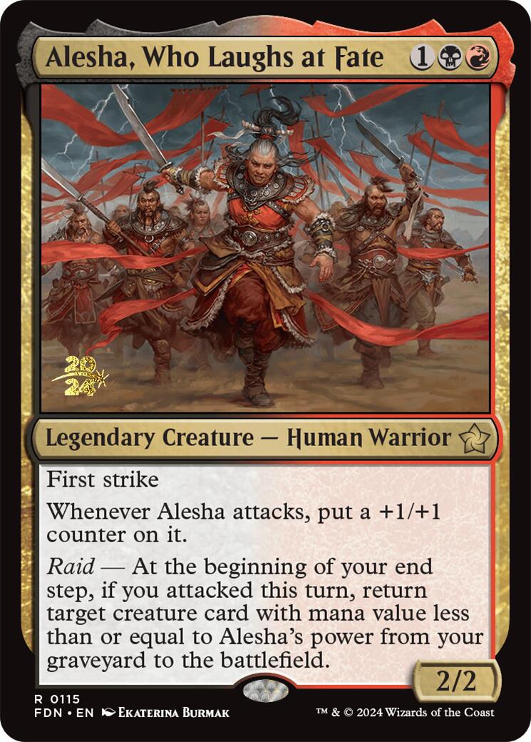 Alesha, Who Laughs at Fate [Foundations Prerelease Promos] | Gamer Loot