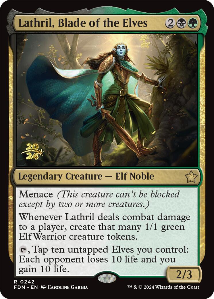 Lathril, Blade of the Elves [Foundations Prerelease Promos] | Gamer Loot