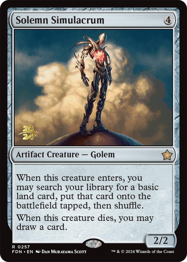 Solemn Simulacrum [Foundations Prerelease Promos] | Gamer Loot