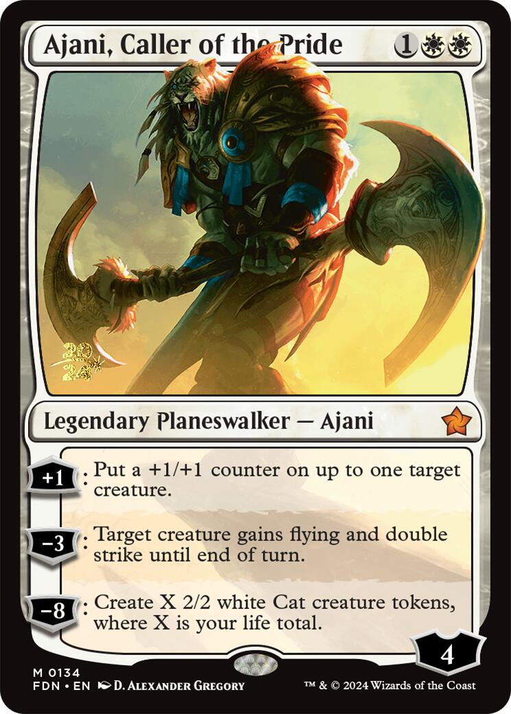 Ajani, Caller of the Pride [Foundations Prerelease Promos] | Gamer Loot