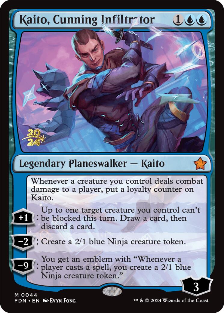 Kaito, Cunning Infiltrator [Foundations Prerelease Promos] | Gamer Loot