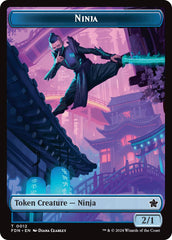 Emblem - Kaito, Cunning Infiltrator // Ninja Doubled-Sided Token [Foundations Tokens] | Gamer Loot