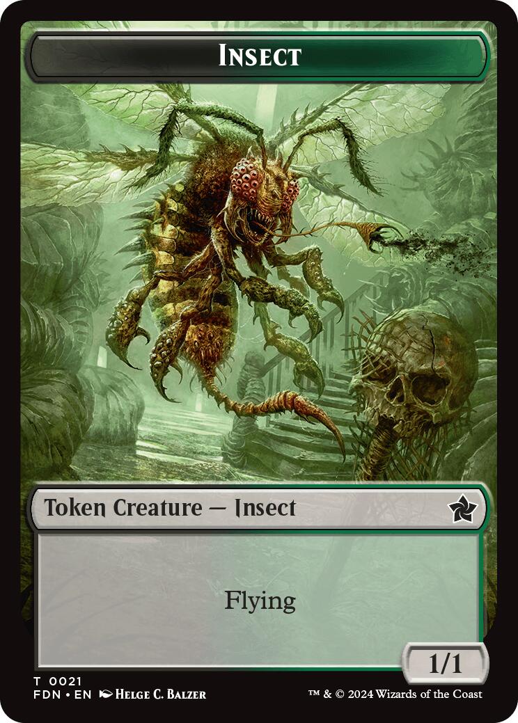 Goblin // Insect Doubled-Sided Token [Foundations Tokens] | Gamer Loot