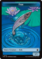 Faerie // Fish Doubled-Sided Token [Foundations Tokens] | Gamer Loot