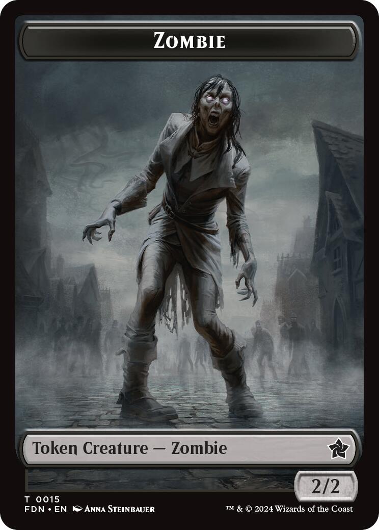 Goblin // Zombie Doubled-Sided Token [Foundations Tokens] | Gamer Loot