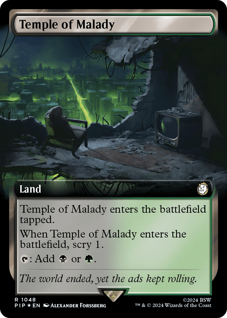 Temple of Malady (Extended Art) (Surge Foil) [Fallout] | Gamer Loot