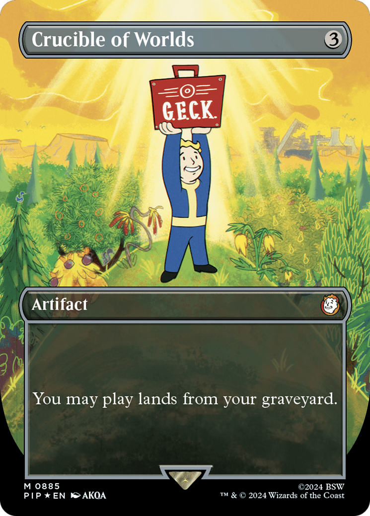 Crucible of Worlds (Borderless) (Surge Foil) [Fallout] | Gamer Loot