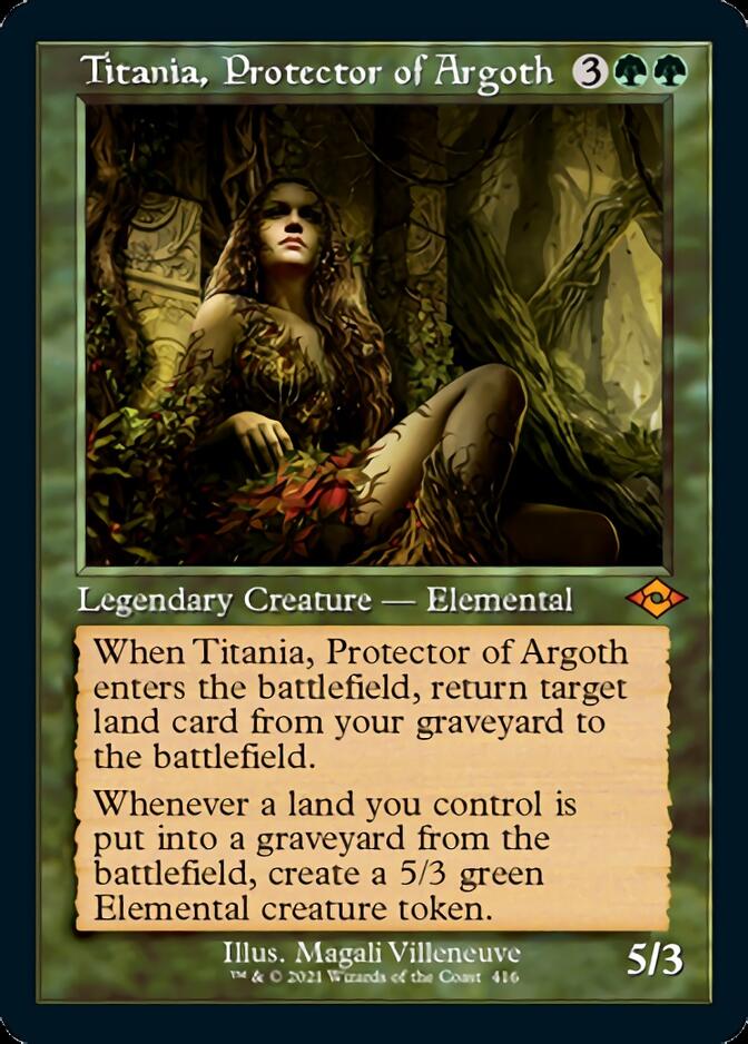 Titania, Protector of Argoth (Retro Foil Etched) [Modern Horizons 2] | Gamer Loot