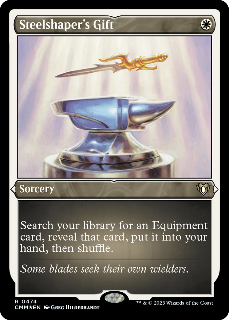Steelshaper's Gift (Foil Etched) [Commander Masters] | Gamer Loot