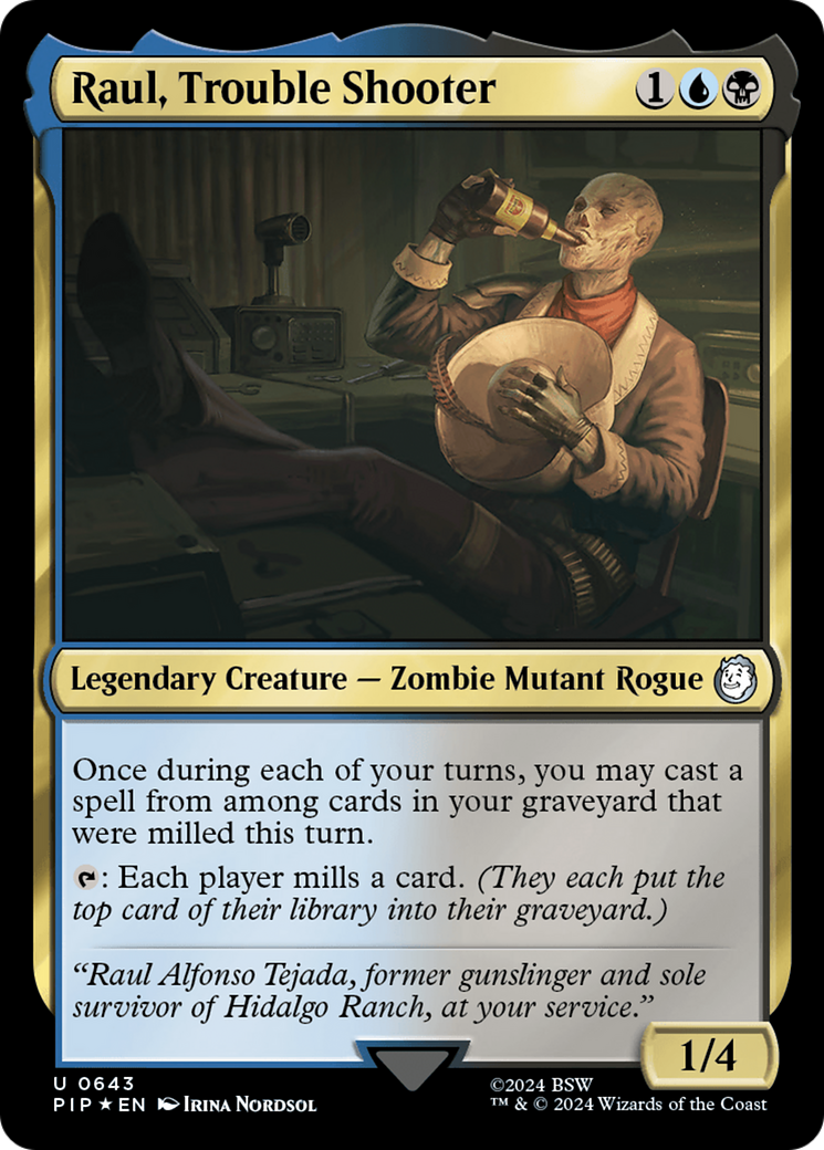Raul, Trouble Shooter (Surge Foil) [Fallout] | Gamer Loot