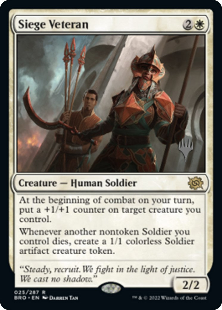 Siege Veteran (Promo Pack) [The Brothers' War Promos] | Gamer Loot