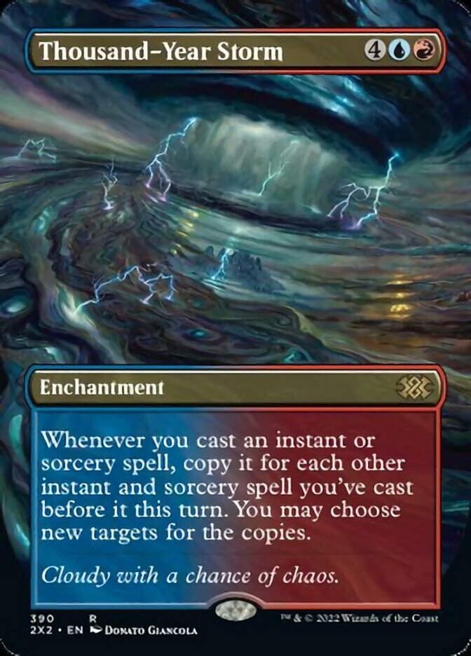 Thousand-Year Storm (Borderless Alternate Art) [Double Masters 2022] | Gamer Loot