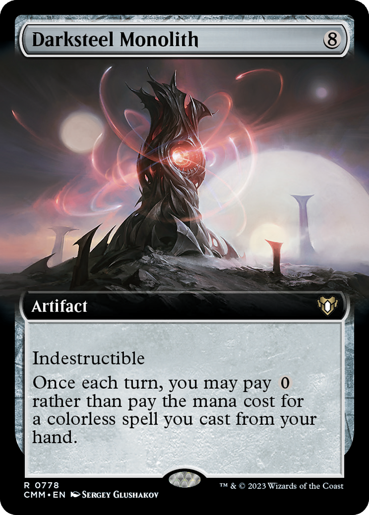 Darksteel Monolith (Extended Art) [Commander Masters] | Gamer Loot