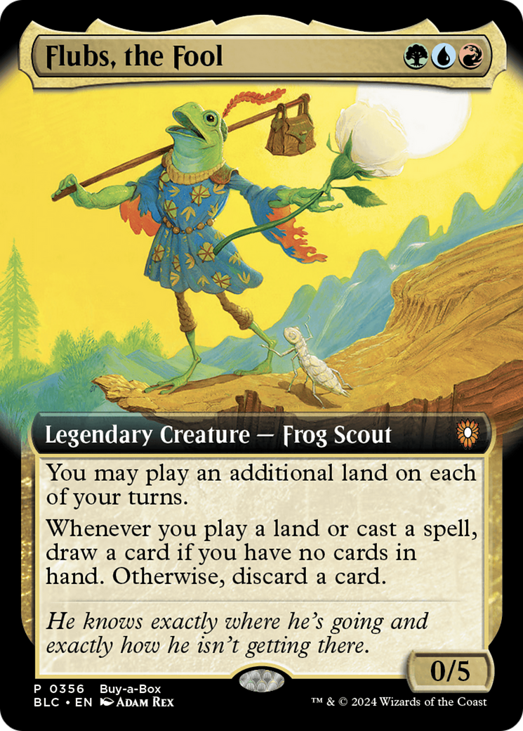 Flubs, the Fool (Buy-A-Box) (Extended Art) [Bloomburrow Promos] | Gamer Loot