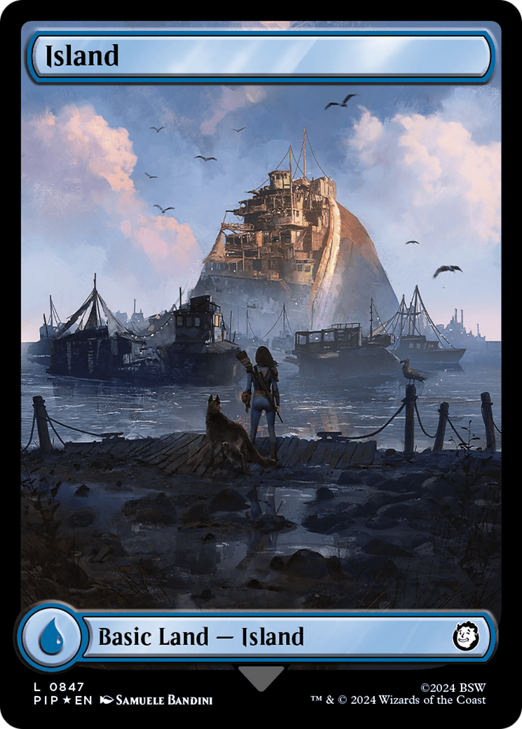 Island (0847) (Surge Foil) [Fallout] | Gamer Loot
