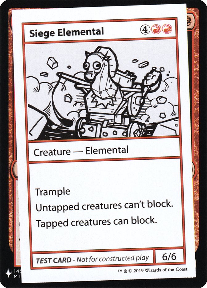 Siege Elemental [Mystery Booster Playtest Cards] | Gamer Loot