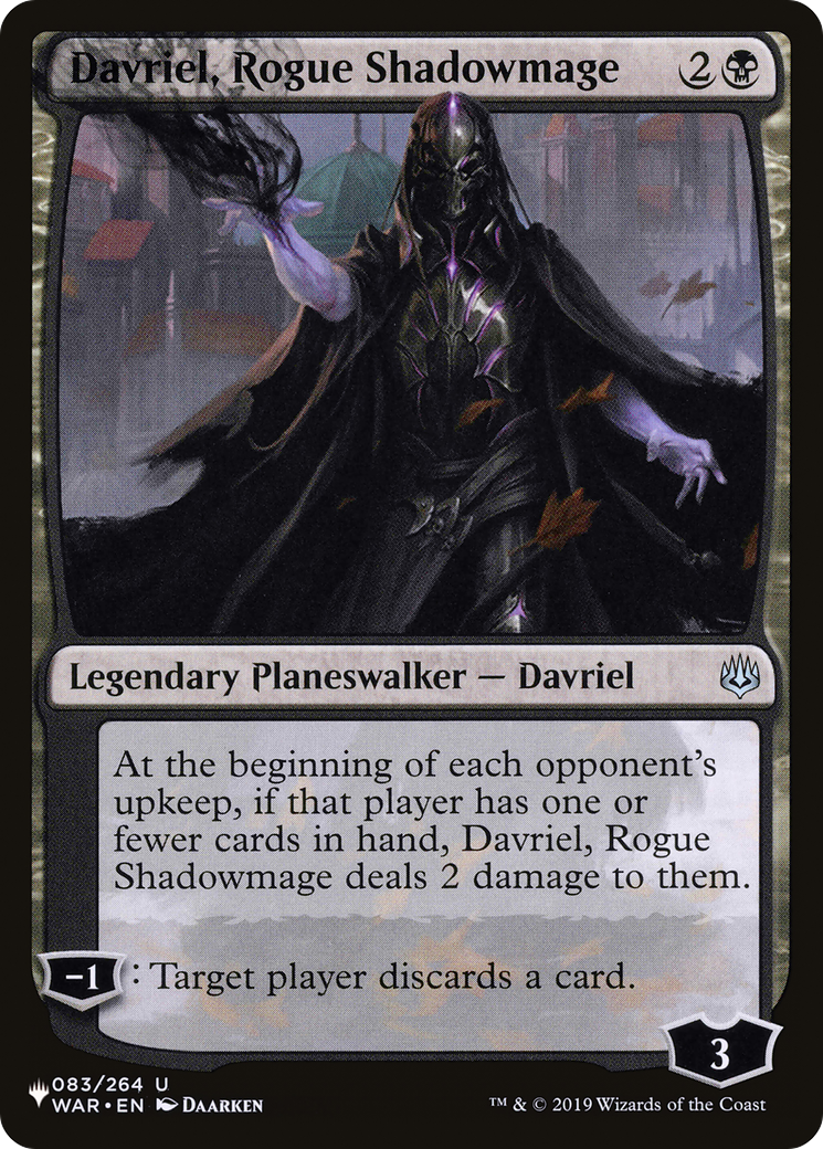 Davriel, Rogue Shadowmage [The List Reprints] | Gamer Loot