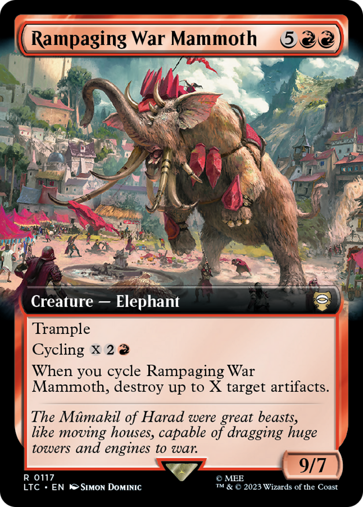Rampaging War Mammoth (Extended Art) [The Lord of the Rings: Tales of Middle-Earth Commander] | Gamer Loot