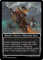 Bounty: Eriana, Wrecking Ball // Bounty Rules Double-Sided Token [Outlaws of Thunder Junction Commander Tokens] | Gamer Loot