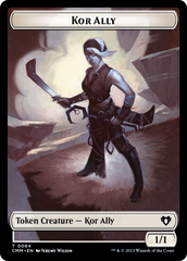 Wall // Kor Ally Double-Sided Token [Commander Masters Tokens] | Gamer Loot