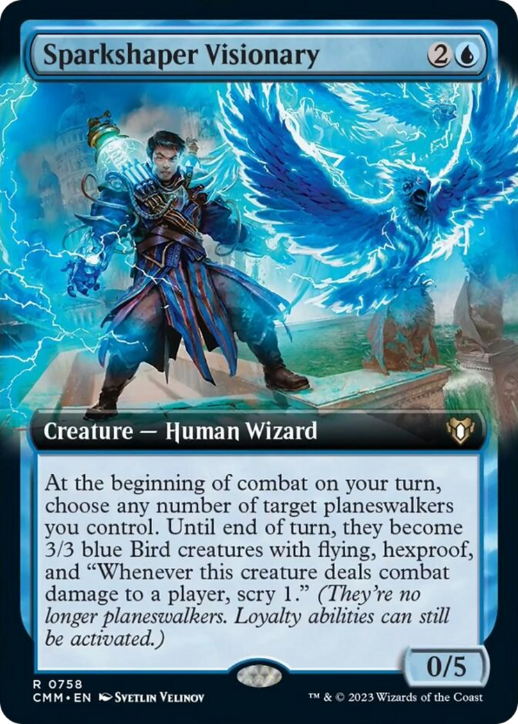 Sparkshaper Visionary (Extended Art) [Commander Masters] | Gamer Loot