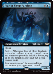 Fear of Sleep Paralysis (Extended Art) [Duskmourn: House of Horror Commander] | Gamer Loot