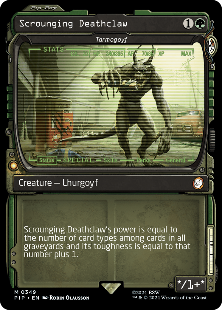 Scrounging Deathclaw - Tarmogoyf (Showcase) [Fallout] | Gamer Loot