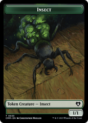 Spirit (0010) // Insect Double-Sided Token [Commander Masters Tokens] | Gamer Loot