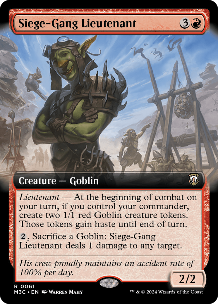 Siege-Gang Lieutenant (Extended Art) [Modern Horizons 3 Commander] | Gamer Loot