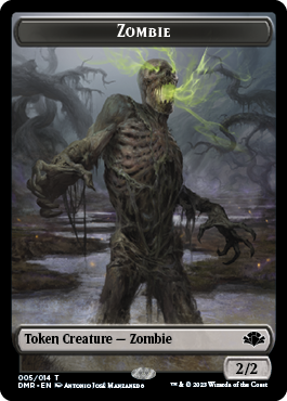 Zombie Token [Dominaria Remastered Tokens] | Gamer Loot