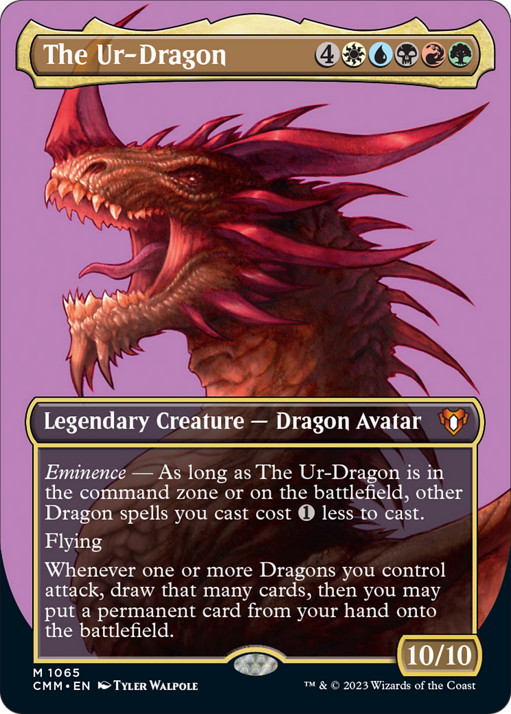 The Ur-Dragon (Borderless Textured Foil Frame Break) [Commander Masters] | Gamer Loot