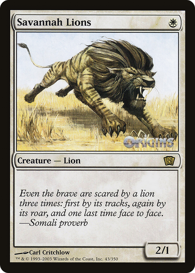 Savannah Lions (Origins 2003) [Oversize Cards] | Gamer Loot