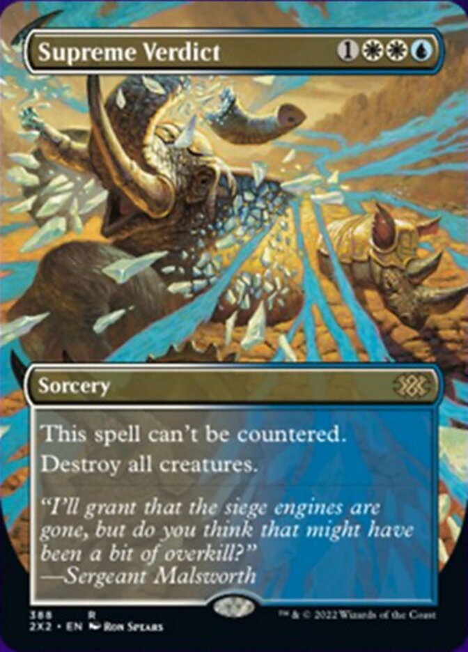Supreme Verdict (Borderless Alternate Art) [Double Masters 2022] | Gamer Loot
