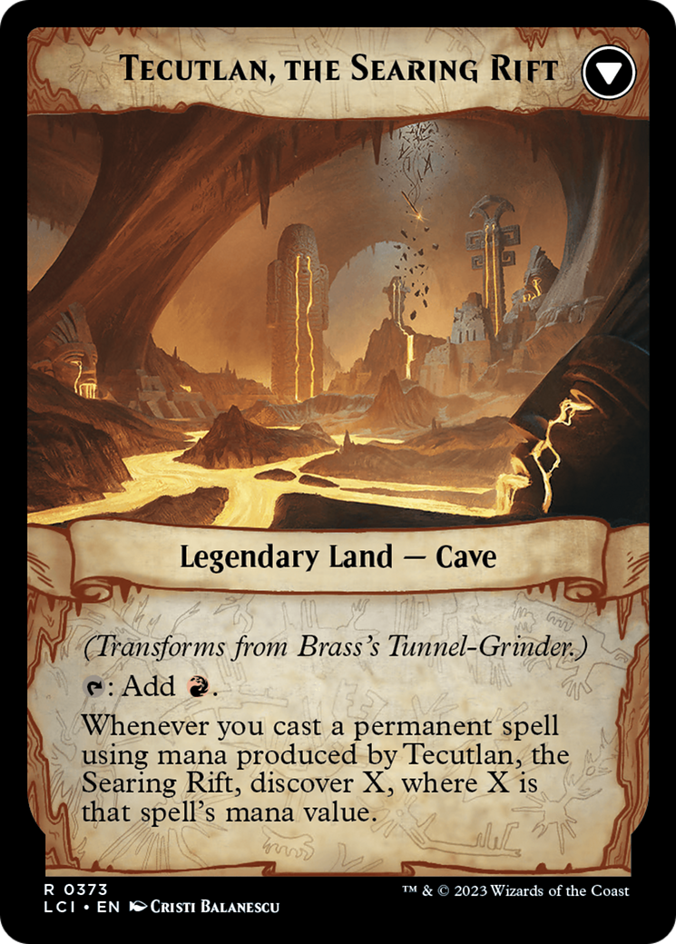 Brass's Tunnel-Grinder // Tecutlan, The Searing Rift (Extended Art) [The Lost Caverns of Ixalan] | Gamer Loot