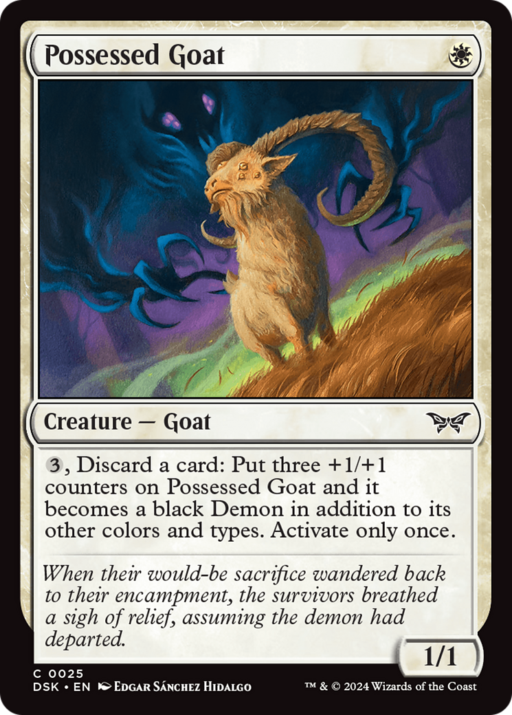 Possessed Goat [Duskmourn: House of Horror] | Gamer Loot