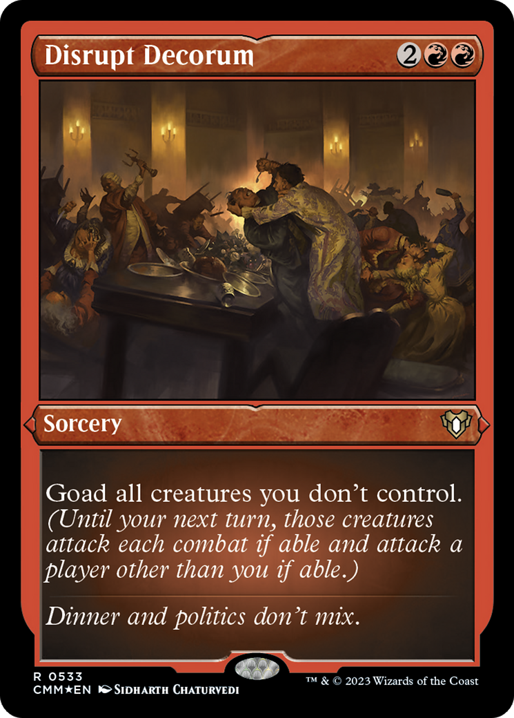 Disrupt Decorum (Foil Etched) [Commander Masters] | Gamer Loot
