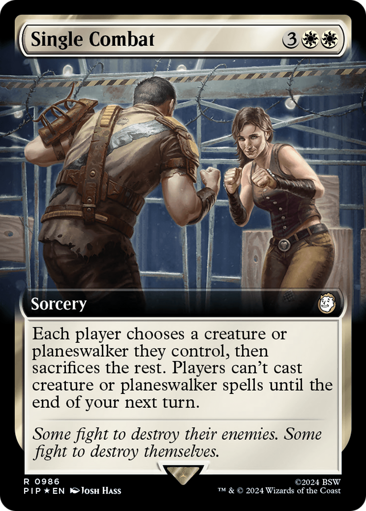 Single Combat (Extended Art) (Surge Foil) [Fallout] | Gamer Loot