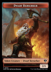 Human Soldier // Dwarf Berserker Double-Sided Token [Commander Masters Tokens] | Gamer Loot