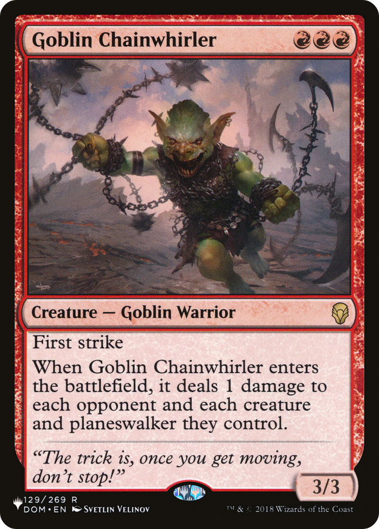 Goblin Chainwhirler [The List Reprints] | Gamer Loot